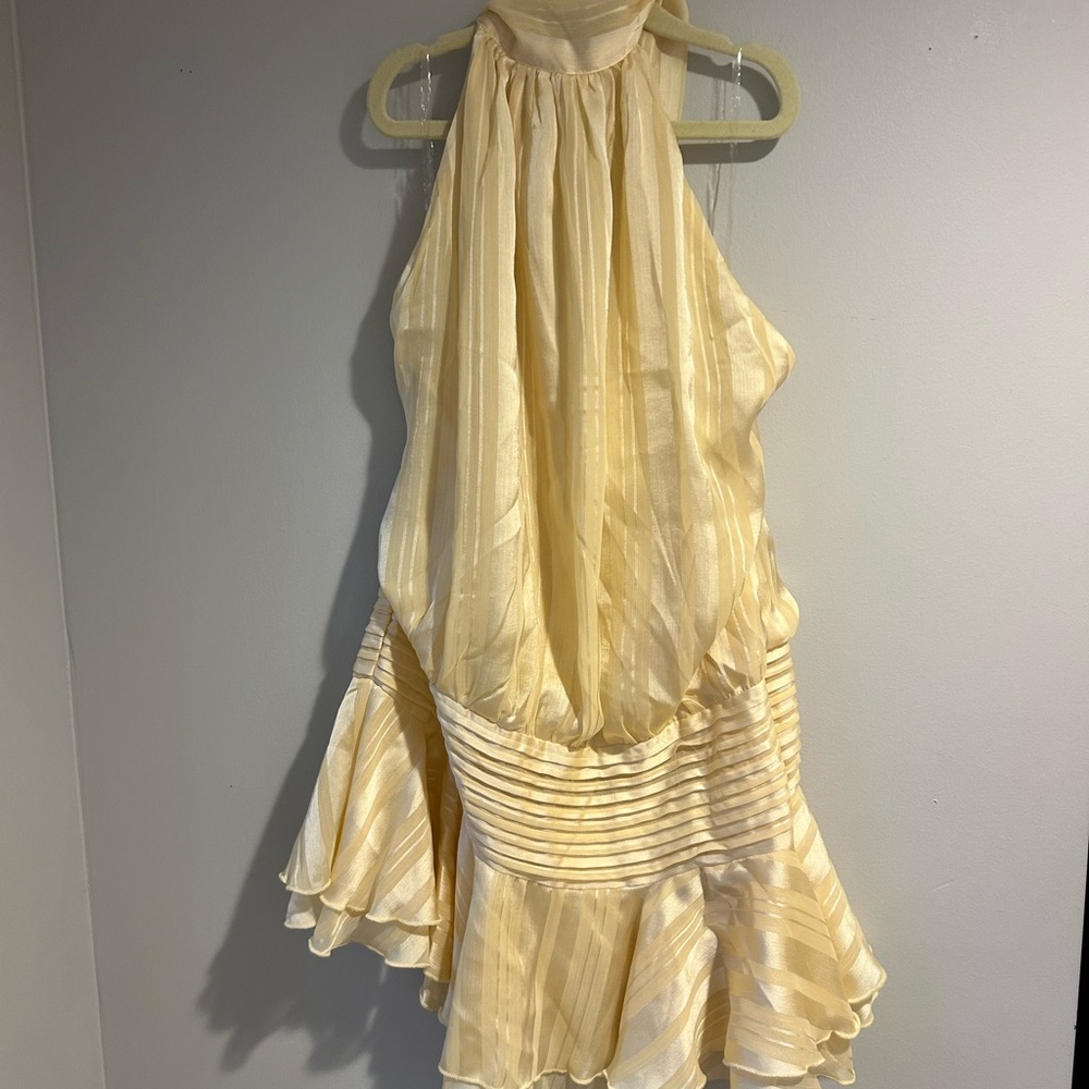 Peppermayo Pale Yellow Halter Mini Dress - Picture 5 of 5
